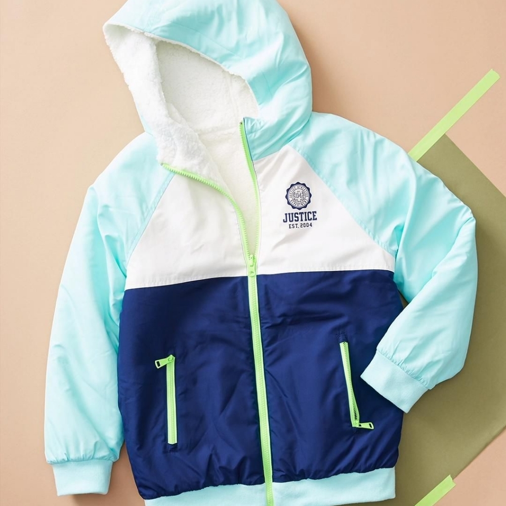 Girls Justice reversible sherpa jacket
